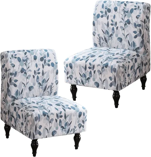 Vista 30 de Funda para Silla de Acento sin Brazos, Funda Elástica para Silla Súper Ajuste, Funda Protectora de Muebles para Silla sin Brazos para Sala de Estar