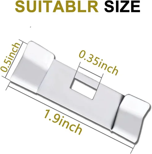 Vista 5 de Protectores de Lamas para Reparación de Persianas Verticales, Pestañas de Reparación de Metal para Persianas Verticales, Lamas de Repuesto, Blanco