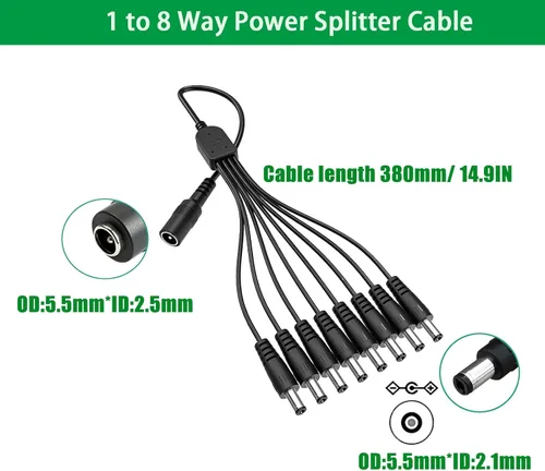 Vista 4 de Adaptador de fuente de alimentación de CA CC de 12 V 5 A, compatible con Lorex de 12 voltios, Night Owl, Swann, ZOSI, Reolink, Annke IP y BNC