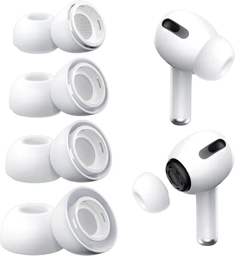Vista 20 de Almohadillas de repuesto de espuma viscoelástica para AirPods Pro y para AirPods Pro 2, con orificio de reducción de ruido, sin dolor