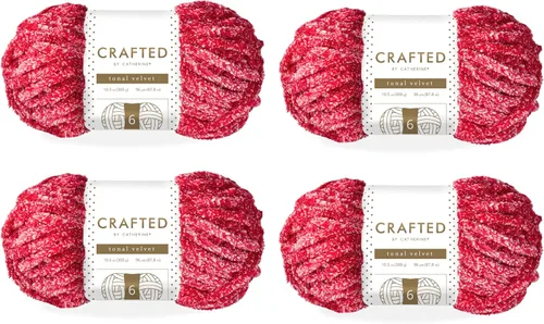 Vista 40 de Crafted By Catherine Luxe Velvet - Ovillo de hilo sólido de terciopelo, paquete de 2 unidades (10.5 onzas, 98 yardas cada madeja), color negro