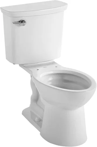 American Standard 238AA104.020 VorMax - Inodoro alargado de altura derecha de alta eficiencia con palanca de viaje izquierda, color blanco