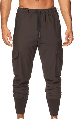 Vista 3 de JEShifangjiusu Mens Hiking Chino Pants Lightweight Slim Fit Stretch Work Tapered Pants Casual Golf Workout Jogging Trousers