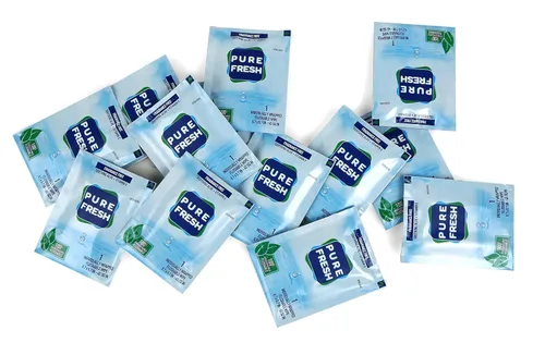 Vista 2 de PureFresh Toallitas húmedas desechables por el inodoro envueltas individualmente para viajes, 40