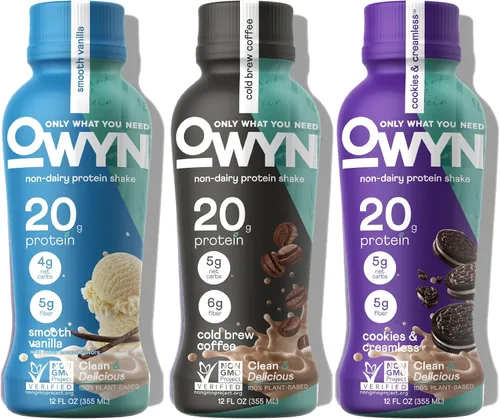 Vista 9 de Owyn - Batido de proteínas a base de plantas, con 0.70 onzas de proteína vegetal proveniente de una mezcla de semillas de calabaza orgánicas, lino