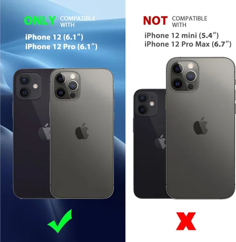 Vista 3 de CACOE Funda magnética para iPhone 12 y iPhone 12 Pro 2020 de 6.1 pulgadas, compatible con MagSafe y soporte magnético para teléfono de automóvil