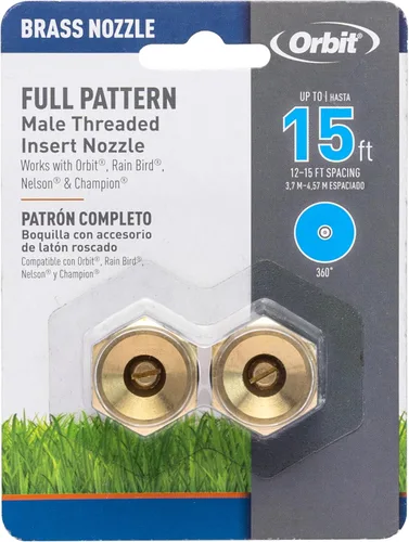 Vista 6 de Orbit 53050 - Boquilla rociadora de repuesto de latón con cabezal empotrado, paquete de 2