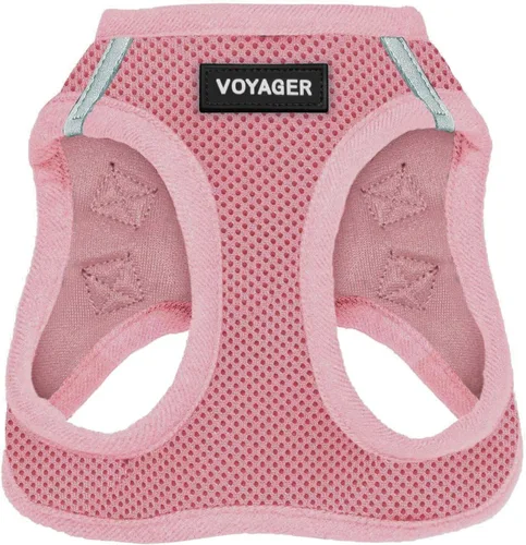 Vista 174 de Best Pet Supplies - Arnés de malla para todo tipo de clima, reflectante, antitirones, para perro y gato pequeño y mediano, con cierre de velcro