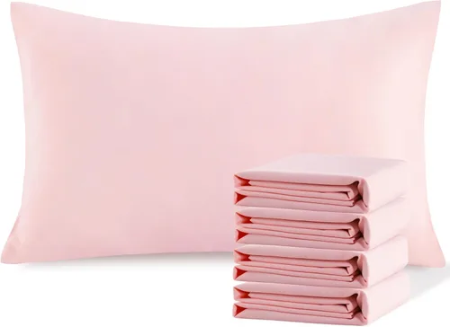 Vista 106 de NTBAY Juego de fundas de almohada estándar, paquete de 2 fundas de almohada de microfibra cepillada de 20 x 26 pulgadas, suaves, sin arrugas