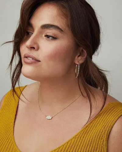Vista 3 de Collar con dije Kendra Scott Elisa para mujer, joyería de moda, chapado en oro de 14 quilates