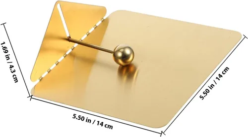 Vista 2 de Alipis Stainless Steel Napkin Holder Gold Large Flat Napkin Stand with Weighted Arm for Kitchen Dining Table Countertop Paper Towel Holder Suitable