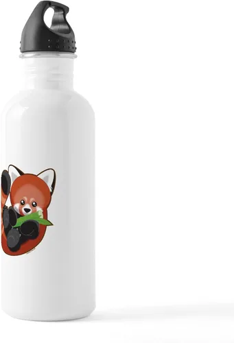 Vista 3 de CafePress Red Panda - Botella de agua de acero inoxidable, 1 botella de agua de acero inoxidable de 34 onzas