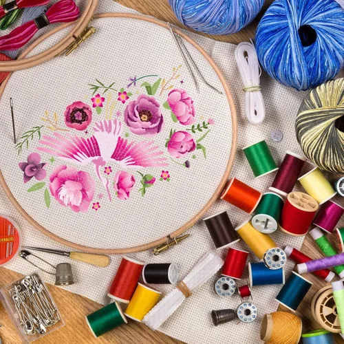 Vista 7 de Weysat Aros de bordado de 5 pulgadas a granel, círculo de punto de cruz, aro redondo de bambú para aflojar fácilmente, aprieta y marco de bordado