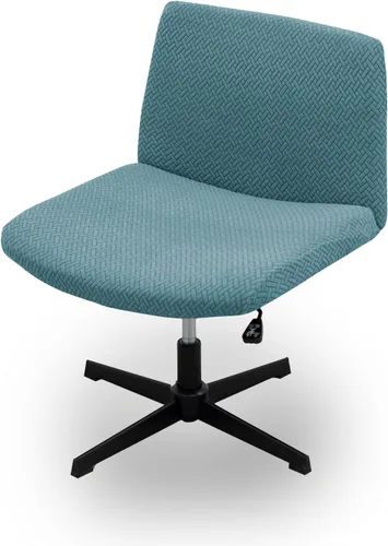 Vista 12 de Dimatic Fundas para Silla de Oficina sin Brazos Criss Cross Funda Ancha para Silla de Escritorio Funda Deslizable Elástica de Jacquard Silla Beige