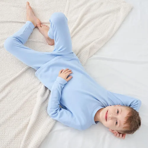 Vista 6 de Conjunto de ropa interior térmica para niños y niñas, pijamas largos para niños, 3-7 años