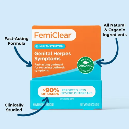 Vista 6 de FemiClear Cuidado femenino completo, lavado suave y crema para aliviar el herpes - Ingredientes naturales para mayor comodidad