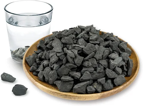 Karelian Heritage Piedras de shungita crudas para purificación y filtrado de agua, 1 libra, cristal curativo crudo con propiedades antioxidantes