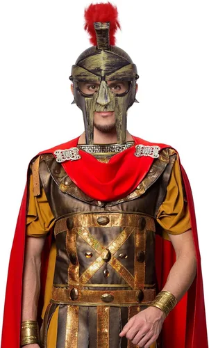 Vista 7 de Servllcell Casco medieval de caballero romano, casco de gladiador espartano griego de plástico, accesorios de disfraz medieval, sombrero de Halloween