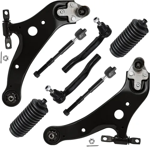 Vista 375 de Detroit Axle - Kit de brazos de control de extremo de 8 piezas para Toyota 2001-2003 Highlander 2002-2003 Camry Lexus ES300, 2 brazos de control