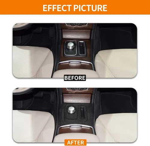 Vista 2 de RT-TCZ Para Chrysler 300C Cambio de engranajes Panel Trim Cubierta Compatible con Chrysler 300/300C 2015 Up Fibra de Carbono Interior Accesorios