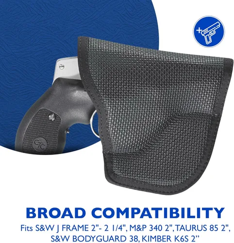 Vista 5 de DeSantis Nemesis - Funda de bolsillo para pistola para transporte oculto, funda de bolsillo oculta para pistolas, revólveres, suave, diseñada