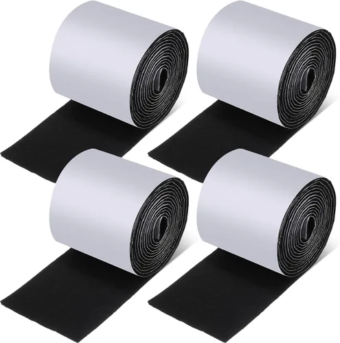 Vista 10 de Zonon 4 rollos de tiras de fieltro de 120 pulgadas con respaldo adhesivo, cintas de fieltro para muebles, rollos de tiras autoadhesivas de poliéster