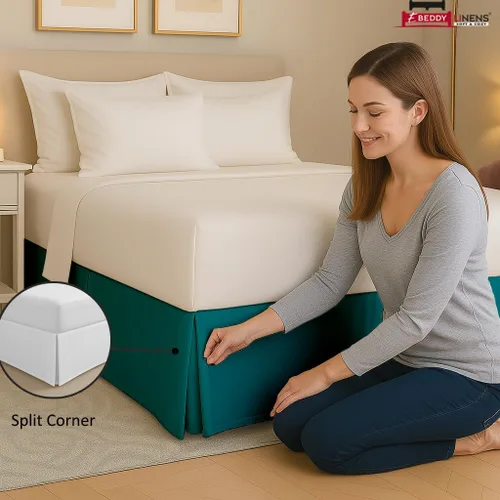 Vista 105 de eBeddy Linens 1 falda de cama de algodón egipcio de 800 hilos, tamaño individual de 39 x 75 a 14 pulgadas, caída y caída, fácil de lavar, resistente