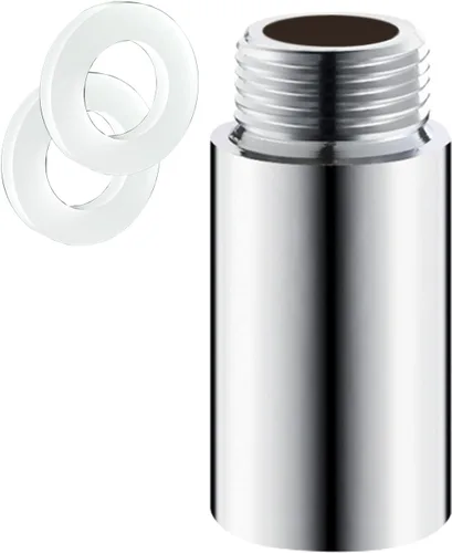 Vista 15 de Extensión de brazo de ducha de 1 pulgada, brazo de extensión de cabezal de ducha de acero inoxidable para accesorios de baño
