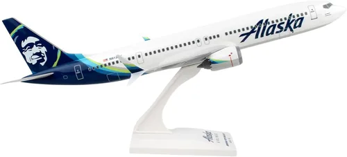 Vista 7 de Sky Marks Modelo de avión coleccionable Alaska E175 1/100