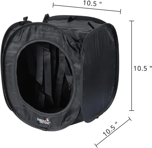 Vista 3 de Lancer Tactical Portable Airsoft Target Tent-Black-Non Lethal BB Shooting Target