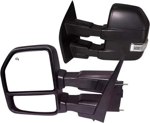 AERDM Nuevo par de espejos de remolque con carcasa negra, compatible con Ford F150 2015 2016 2017 2018 2019 2020 Ford F150 Pickup Truck Retrovisores