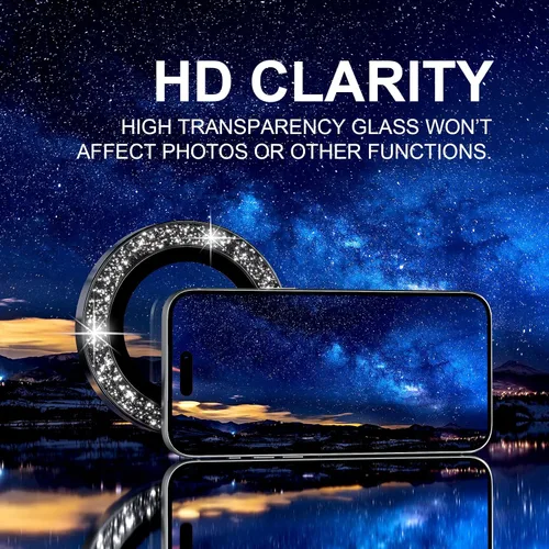 Vista 282 de Choiche Compatible para iPhone 16 Pro/iPhone 16 Pro Max Protector de Lente de Cámara, Vidrio Templado 9H Protector de Pantalla de Cubierta de Cámara
