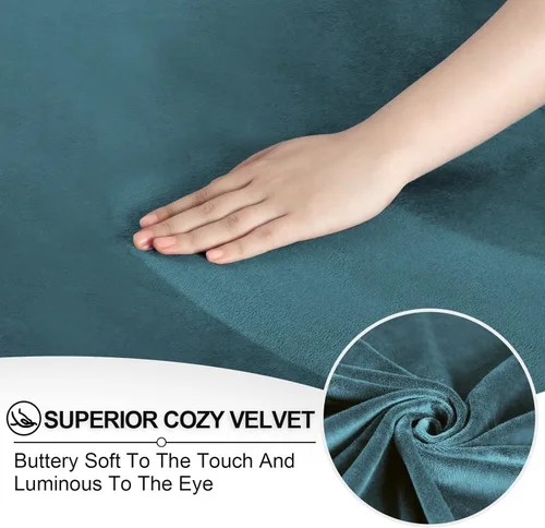 Vista 3 de FestiCorp Fundas de terciopelo para sofá de 2 plazas, fundas elásticas para sofá de 2 plazas, fundas elásticas para sofá de 3 piezas, fundas gruesas