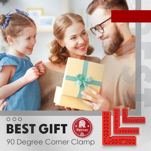 Vista 7 de Cuadrados de posicionamiento, abrazadera de esquina de 90 grados, herramienta de carpintería con abrazadera de ángulo recto, cuadrados