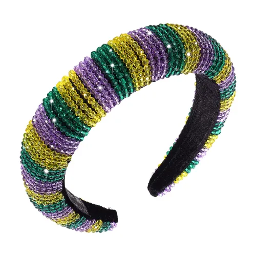 Vista 23 de Diadema con cuentas de poni, diadema de Raninbow mexicano, cinco de mayo, diadema de declaración, fiesta, disfraz, accesorio para el cabello