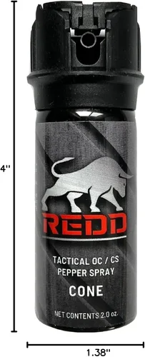 Vista 7 de Redd Spray de pimienta, spray de pimienta táctico OC/CS y funda de nailon, cono abatible (2 onzas)