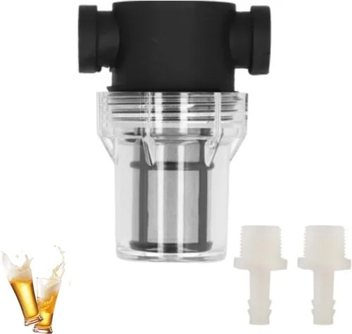 Inline Beer Filter, Beer Inline Filter Strainer Beer Brewing Filter Beer Mesh Filter for Home Brewing 150 80 Mesh Water and Beer Filtering