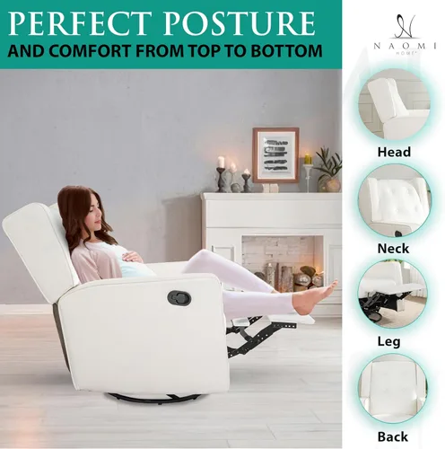 Vista 5 de Naomi Home Odelia - Sillón reclinable, mecedora, deslizador, giratorio