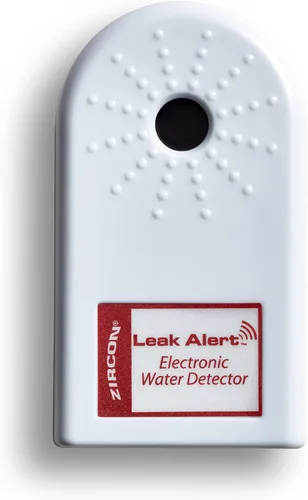 Zircon - Detector de fugas de agua electrónico con alarma y sensor de inundación con alarma de 90dB de audio y alarmas duales de fuga, 1 paquete,