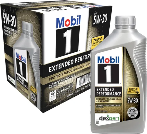 Mobil 1 aceite de motor sintético completo de rendimiento extendido 5W-30, paquete de 6 unidades de 1 cuarto de galón