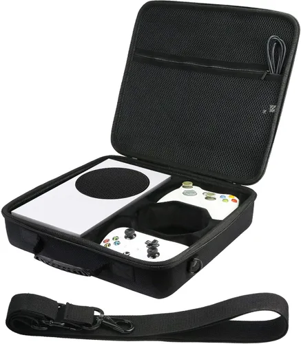 Vista 2 de co2CREA Hard Travel Case Replacement for Xbox Series S Game Console Wireless Controller (Black Case)