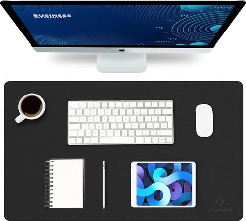 K KNODEL Tapete pequeño de cuero para escritorio de oficina, alfombrilla para mouse y teclado, alfombrilla para computadora y portátil, protector y