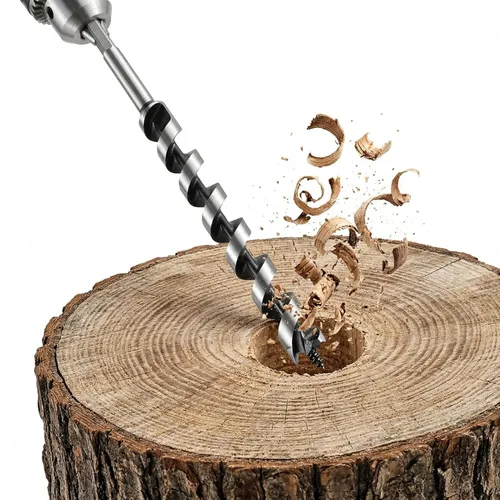 Vista 33 de SOMADA Broca de taladro de 1-1/2 pulgadas x 6-1/2 pulgadas para madera, vástago hexagonal de cambio rápido de 1/4 pulgadas, broca larga de tres