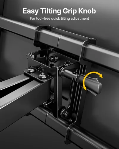 Vista 5 de monTEK - Soporte de pared para TV de alta resistencia para televisores de 37 a 90 pulgadas de hasta 75 kg, probado para 4 veces la carga, brazos