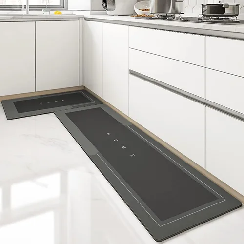 Tapete súper absorbente para el suelo, de gran tamaño, antideslizante, de secado rápido, para baño, sala de estar, grande, parte inferior de goma