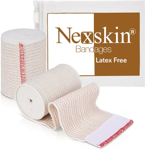 Vista 15 de Vendaje elástico premium (2 pulgadas de ancho, paquete de 2) – NexSkin vendajes de compresión atlético/médica sin látex con cierre de velcro