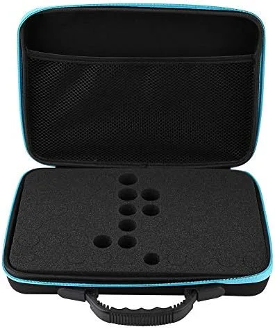 Vista 4 de Estuche de transporte de aceite esencial para 60 botellas de 0.2 fl oz, 0.3 fl oz, 0.5 fl oz con asa para aceites perfumados, bolsa de transporte