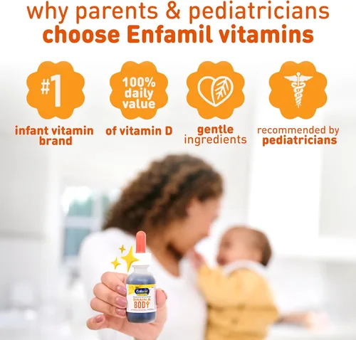 Vista 3 de Enfamil Poly-Vi-Sol con Hierro Gotas de Suplemento Multivitamínico para Bebés y Niños Pequeños, Frasco con Gotero de 50 mL (el Paquete Puede Variar)