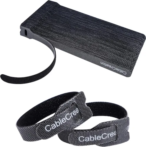 Vista 9 de CableCreation Sujetacables de sujeción reutilizables, bridas ajustables de 6 pulgadas de alta calidad, correas de organización de cables de nailon