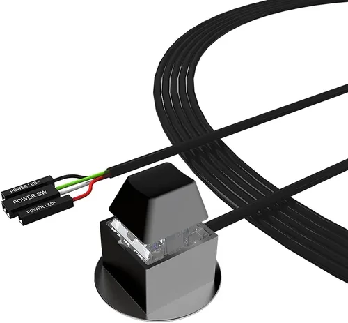 DKE Interruptor de Alimentación de Computadora de Escritorio Cable Adaptador de Control de Fuente de Alimentación 2M (6.6 ft) Botón de Encendido